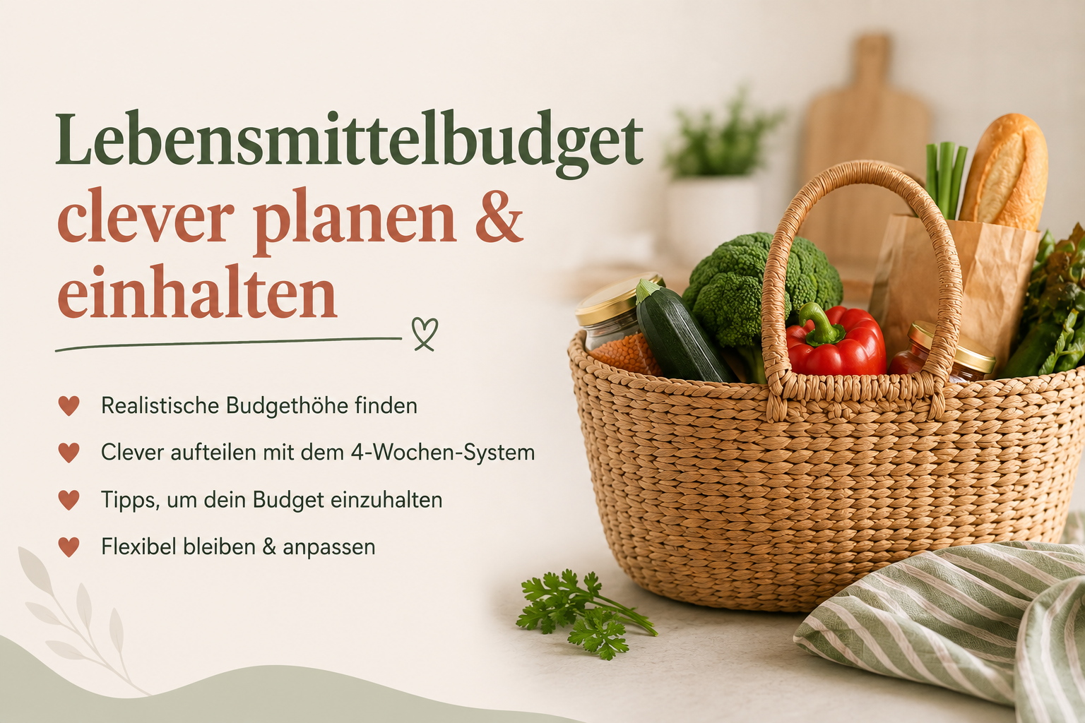 Lebensmittelbudget ständig leer? So findest du einen Betrag, der wirklich zu deinem Alltag passt